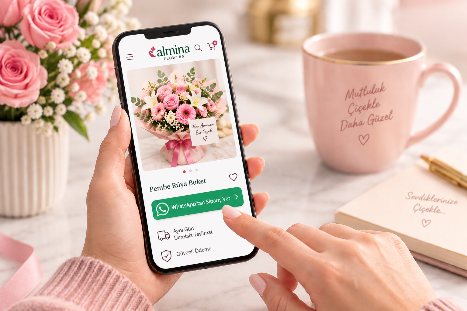 Almina Flowers çiçek seçimi