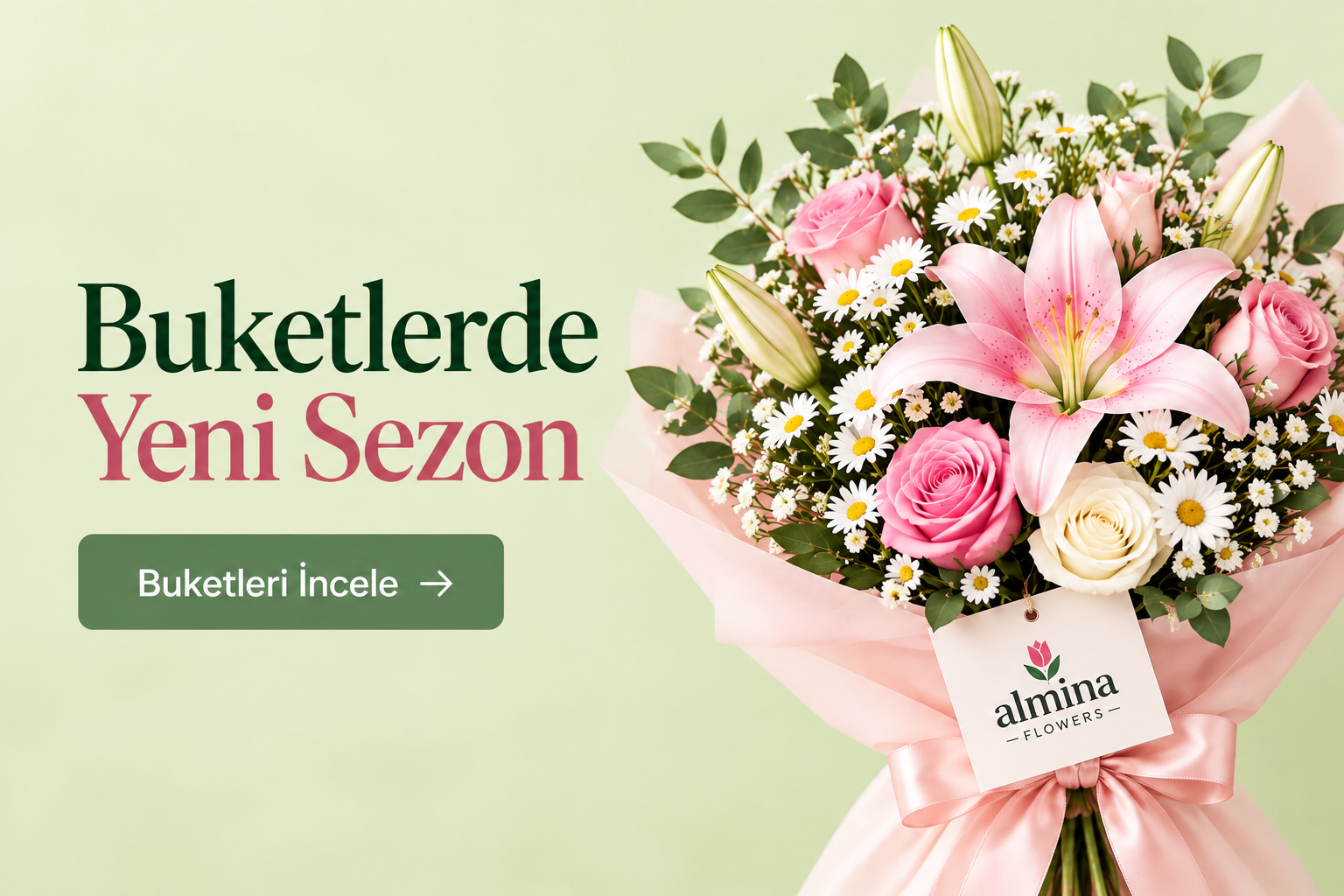 Almina Flowers Buketlerde Yeni Sezon